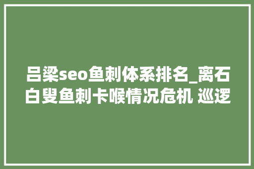吕梁seo鱼刺体系排名_离石白叟鱼刺卡喉情况危机 巡逻队员紧急护送就医