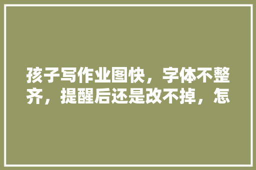 孩子写作业图快，字体不整齐，提醒后还是改不掉，怎么办,为什么孩子不理解笔顺呢。 孩子写作业图快，字体不整齐，提醒后还是改不掉，怎么办,为什么孩子不理解笔顺呢。 必应SEO