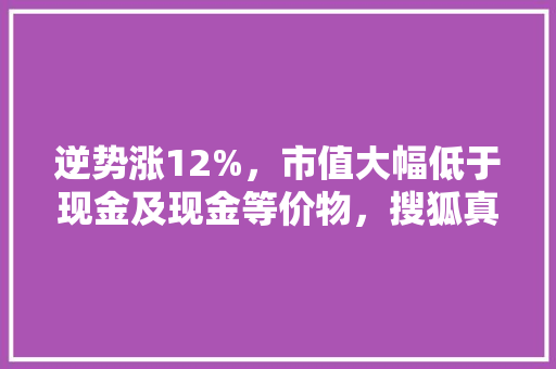 逆势涨12%，市值大幅低于现金及现金等价物，搜狐真被低估了吗,网易云为什么这么臃肿呢。