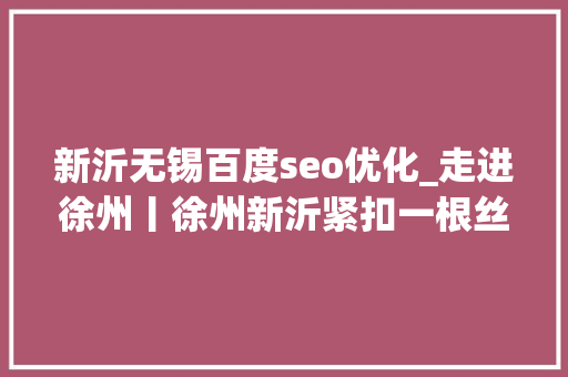 新沂无锡百度seo优化_走进徐州丨徐州新沂紧扣一根丝织密家当成长经纬线 新沂无锡百度seo优化_走进徐州丨徐州新沂紧扣一根丝织密家当成长经纬线 搜狗SEO