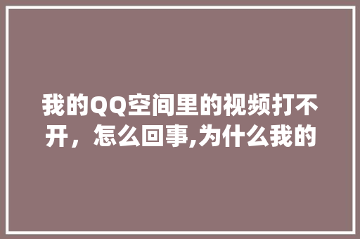 我的QQ空间里的视频打不开，怎么回事,为什么我的qq空间网页打不开了。 我的QQ空间里的视频打不开，怎么回事,为什么我的qq空间网页打不开了。 必应SEO
