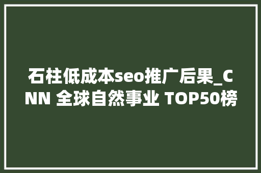 石柱低成本seo推广后果_CNN 全球自然事业 TOP50榜单就在这美美不胜收