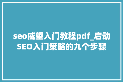 seo威望入门教程pdf_启动SEO入门策略的九个步骤 seo威望入门教程pdf_启动SEO入门策略的九个步骤 SEO关键词
