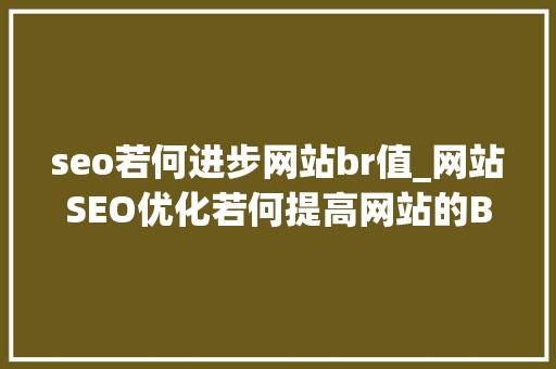 seo若何进步网站br值_网站SEO优化若何提高网站的BR值 seo若何进步网站br值_网站SEO优化若何提高网站的BR值 网站建设公司