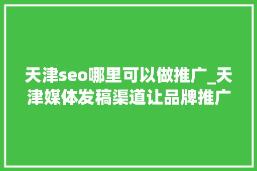 天津seo哪里可以做推广_天津媒体发稿渠道让品牌推广更简单快来试试这个平台吧 天津seo哪里可以做推广_天津媒体发稿渠道让品牌推广更简单快来试试这个平台吧 网站建设公司
