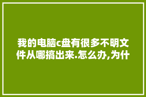 我的电脑c盘有很多不明文件从哪搞出来.怎么办,为什么有的文件夹是虚的呢。
