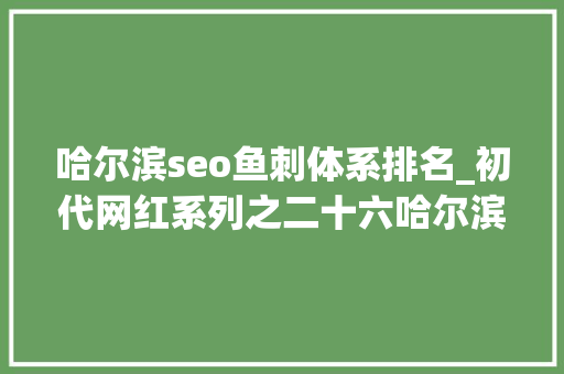 哈尔滨seo鱼刺体系排名_初代网红系列之二十六哈尔滨心心 哈尔滨seo鱼刺体系排名_初代网红系列之二十六哈尔滨心心 百度SEO