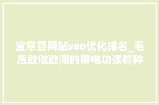 宜章县网站seo优化排名_毛盾敢做敢闯的带电功课特种兵 宜章县网站seo优化排名_毛盾敢做敢闯的带电功课特种兵 SEO关键词