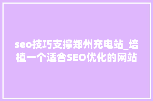 seo技巧支撑郑州充电站_培植一个适合SEO优化的网站需要做些什么 seo技巧支撑郑州充电站_培植一个适合SEO优化的网站需要做些什么 必应SEO