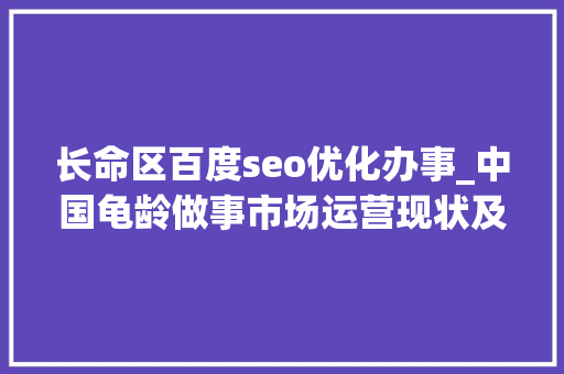 长命区百度seo优化办事_中国龟龄做事市场运营现状及未来成长倾向研究申报20242030年