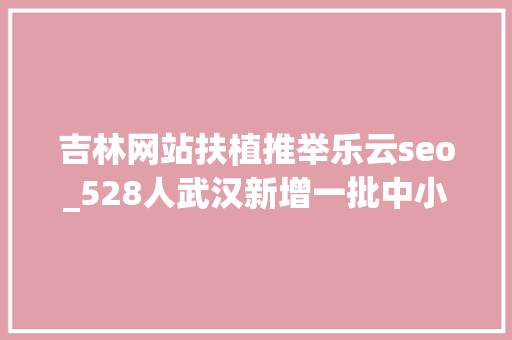 吉林网站扶植推举乐云seo_528人武汉新增一批中小学高级教师