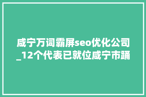 咸宁万词霸屏seo优化公司_12个代表已就位咸宁市踊跃参评湖北百佳新媒体账号