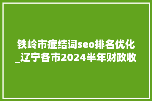 铁岭市症结词seo排名优化_辽宁各市2024半年财政收入出炉沈阳大年夜涨铁岭暴增鞍山反超营口 铁岭市症结词seo排名优化_辽宁各市2024半年财政收入出炉沈阳大年夜涨铁岭暴增鞍山反超营口 百度SEO