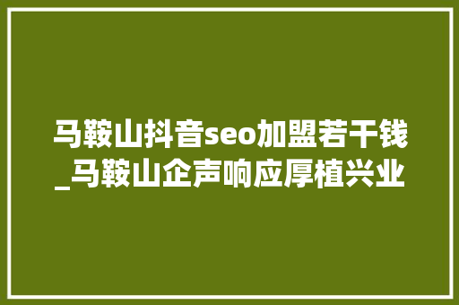 马鞍山抖音seo加盟若干钱_马鞍山企声响应厚植兴业膏壤 马鞍山抖音seo加盟若干钱_马鞍山企声响应厚植兴业膏壤 必应SEO