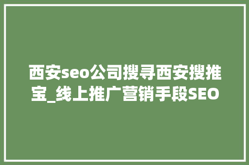西安seo公司搜寻西安搜推宝_线上推广营销手段SEO网站优化未来前景 西安seo公司搜寻西安搜推宝_线上推广营销手段SEO网站优化未来前景 必应SEO