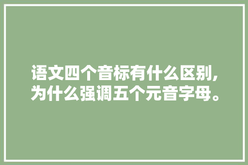 语文四个音标有什么区别,为什么强调五个元音字母。 语文四个音标有什么区别,为什么强调五个元音字母。 搜狗SEO