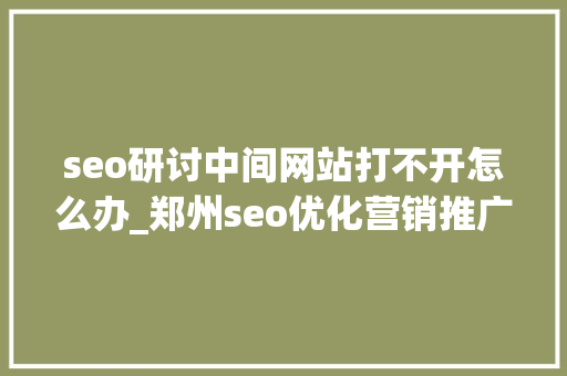 seo研讨中间网站打不开怎么办_郑州seo优化营销推广网站打开速度慢怎么解决 seo研讨中间网站打不开怎么办_郑州seo优化营销推广网站打开速度慢怎么解决 SEO关键词