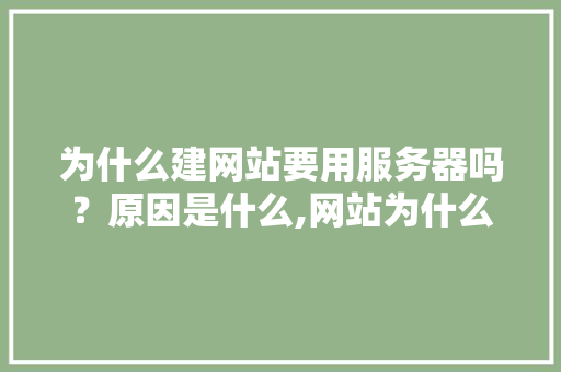 为什么建网站要用服务器吗？原因是什么,网站为什么要挂服务器上呢。 为什么建网站要用服务器吗？原因是什么,网站为什么要挂服务器上呢。 搜狗SEO
