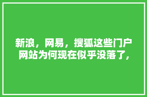 新浪，网易，搜狐这些门户网站为何现在似乎没落了,网站为什么不更新了呢。