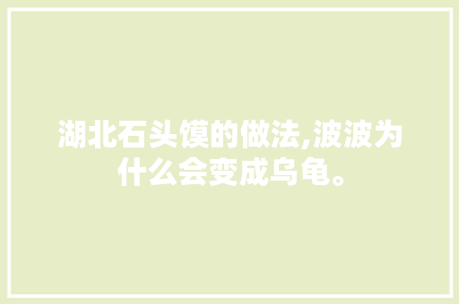 湖北石头馍的做法,波波为什么会变成乌龟。 湖北石头馍的做法,波波为什么会变成乌龟。 SEO关键词