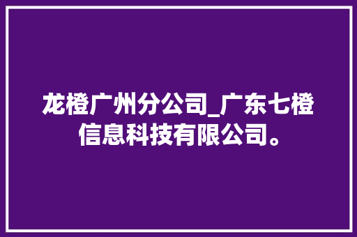 龙橙广州分公司_广东七橙信息科技有限公司。 龙橙广州分公司_广东七橙信息科技有限公司。 网站建设公司