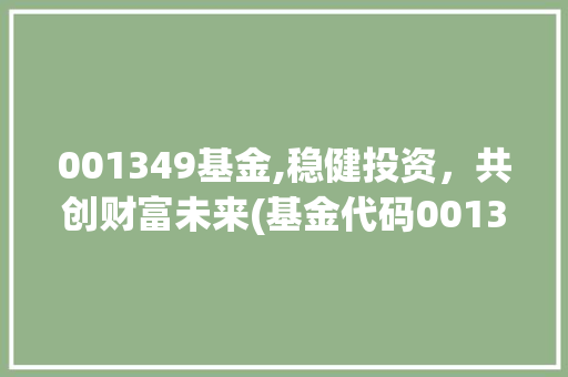 001349基金,稳健投资，共创财富未来(基金代码001349) 001349基金,稳健投资，共创财富未来(基金代码001349) 搜狗SEO