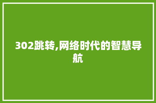 302跳转,网络时代的智慧导航