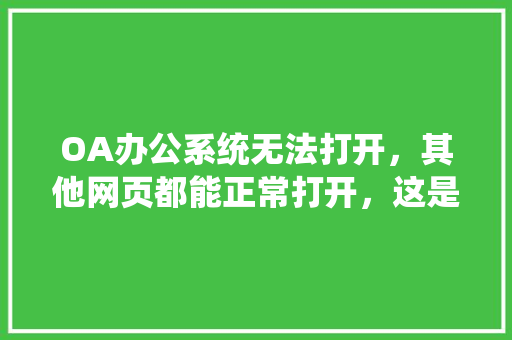 OA办公系统无法打开，其他网页都能正常打开，这是为什么,为什么办公网站打不开了。 OA办公系统无法打开，其他网页都能正常打开，这是为什么,为什么办公网站打不开了。 SEO关键词
