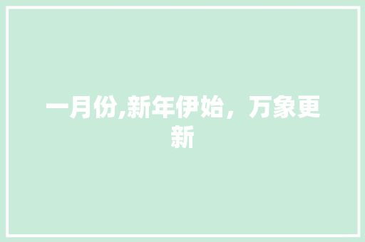 一月份,新年伊始，万象更新