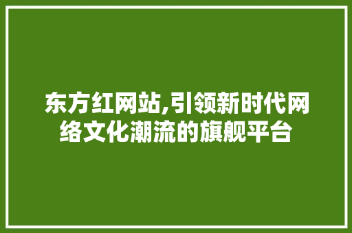 东方红网站,引领新时代网络文化潮流的旗舰平台 东方红网站,引领新时代网络文化潮流的旗舰平台 必应SEO