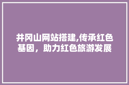 井冈山网站搭建,传承红色基因，助力红色旅游发展