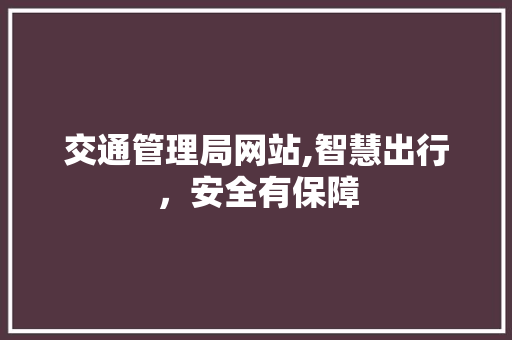交通管理局网站,智慧出行，安全有保障 交通管理局网站,智慧出行，安全有保障 网站建设公司