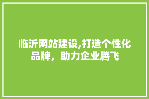临沂网站建设,打造个性化品牌，助力企业腾飞