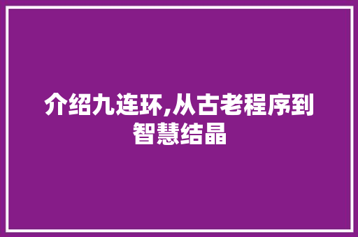 介绍九连环,从古老程序到智慧结晶 介绍九连环,从古老程序到智慧结晶 百度SEO