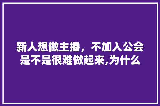 新人想做主播，不加入公会是不是很难做起来,为什么直播做不起来呢。 新人想做主播，不加入公会是不是很难做起来,为什么直播做不起来呢。 必应SEO