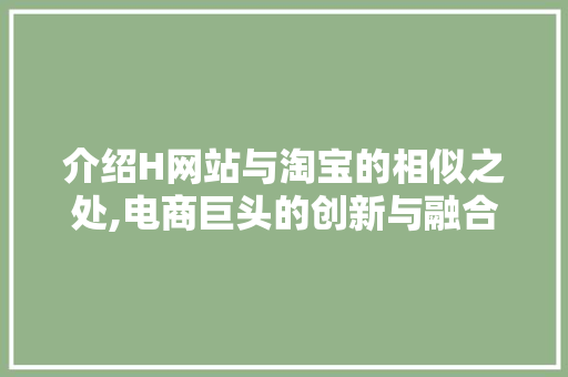 介绍H网站与淘宝的相似之处,电商巨头的创新与融合