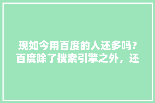现如今用百度的人还多吗？百度除了搜索引擎之外，还有哪些业务,因为什么使用搜索引擎的原因。 现如今用百度的人还多吗？百度除了搜索引擎之外，还有哪些业务,因为什么使用搜索引擎的原因。 SEO关键词
