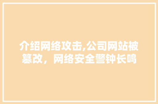 介绍网络攻击,公司网站被篡改，网络安全警钟长鸣