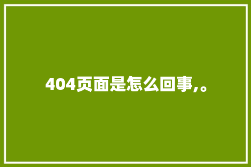 404页面是怎么回事,。