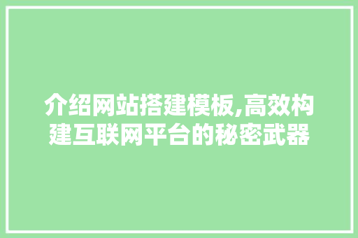 介绍网站搭建模板,高效构建互联网平台的秘密武器
