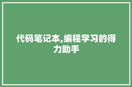 代码笔记本,编程学习的得力助手 代码笔记本,编程学习的得力助手 百度SEO