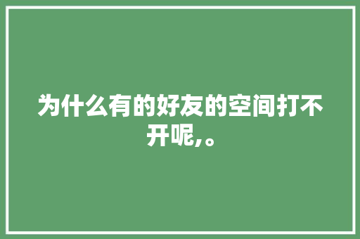 为什么有的好友的空间打不开呢,。 为什么有的好友的空间打不开呢,。 必应SEO
