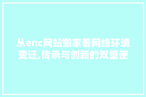 从enc网站搬家看网络环境变迁,传承与创新的双重使命