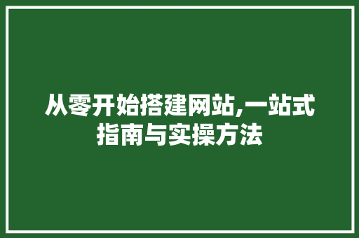 从零开始搭建网站,一站式指南与实操方法