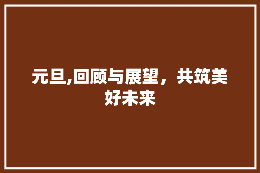 元旦,回顾与展望，共筑美好未来