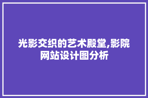 光影交织的艺术殿堂,影院网站设计图分析