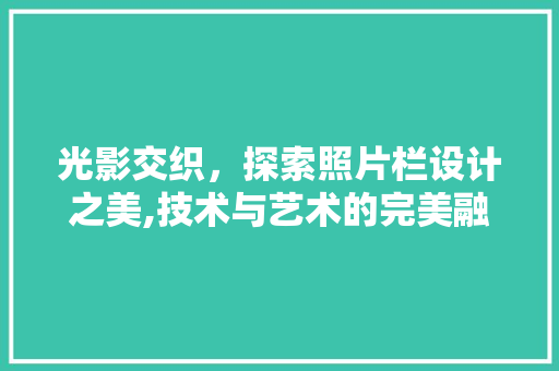 光影交织，探索照片栏设计之美,技术与艺术的完美融合 光影交织，探索照片栏设计之美,技术与艺术的完美融合 神马SEO