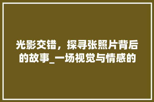 光影交错，探寻张照片背后的故事_一场视觉与情感的盛宴 光影交错，探寻张照片背后的故事_一场视觉与情感的盛宴 搜狗SEO