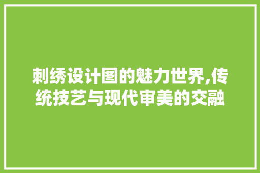 刺绣设计图的魅力世界,传统技艺与现代审美的交融