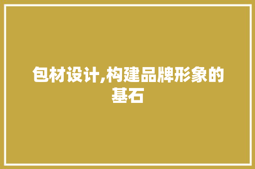 包材设计,构建品牌形象的基石
